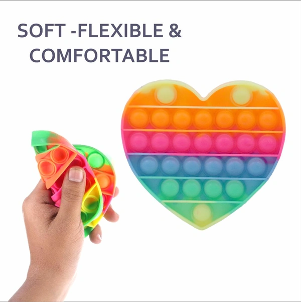 Heart Shaped Rainbow Pop It