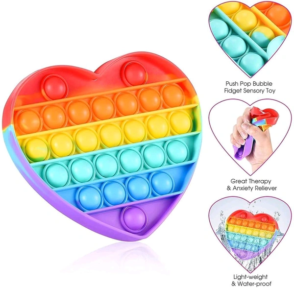 Heart Shaped Rainbow Pop It