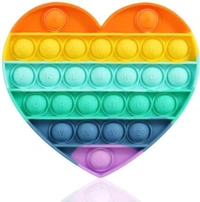 Heart Shaped Rainbow Pop It
