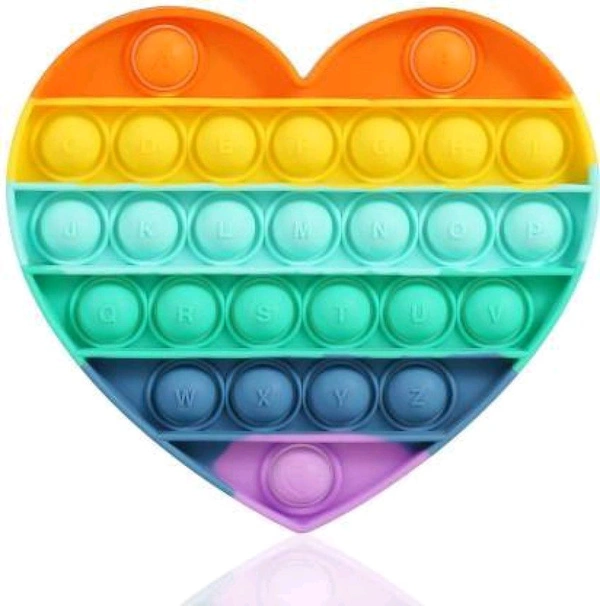 Heart Shaped Rainbow Pop It