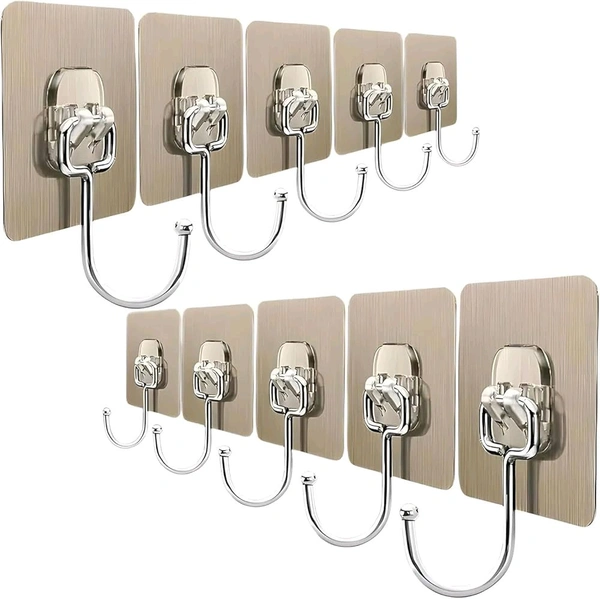 Large Stainless Steel Self Adhesive Wall Hooks - 9*7*4 cm