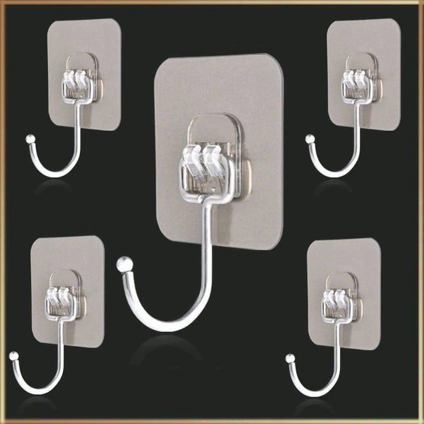 Large Stainless Steel Self Adhesive Wall Hooks - 9*7*4 cm