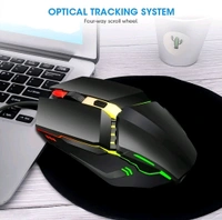 Colourful Wired Black Mouse