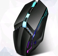 Colourful Wired Black Mouse