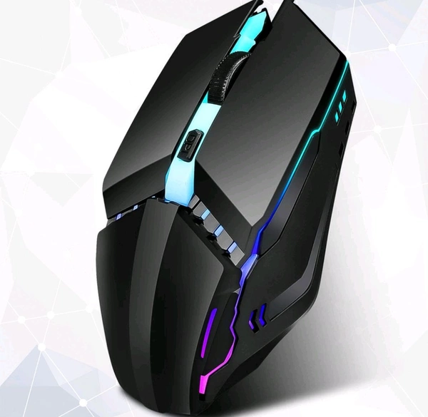 Colourful Wired Black Mouse