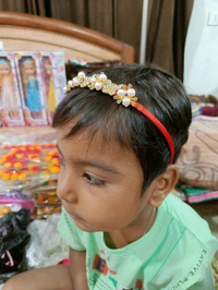 Fancy Hair Band - White, Free Size