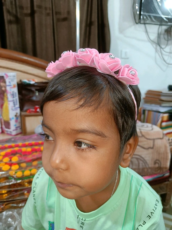 Fancy Hair Band - Free Size, Lavender Rose