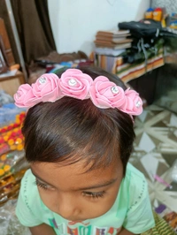 Fancy Hair Band - Free Size, Lavender Rose