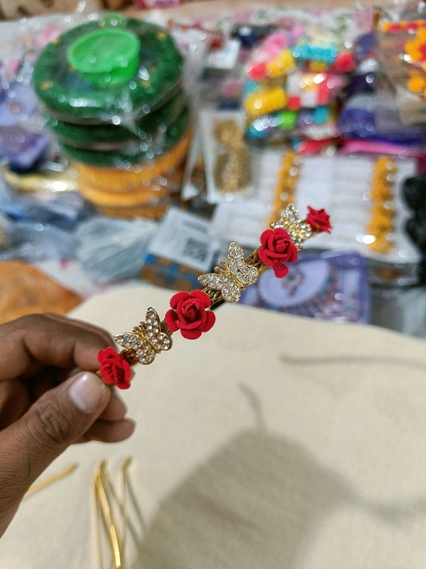 Fancy Hair Band - Free Size, Red