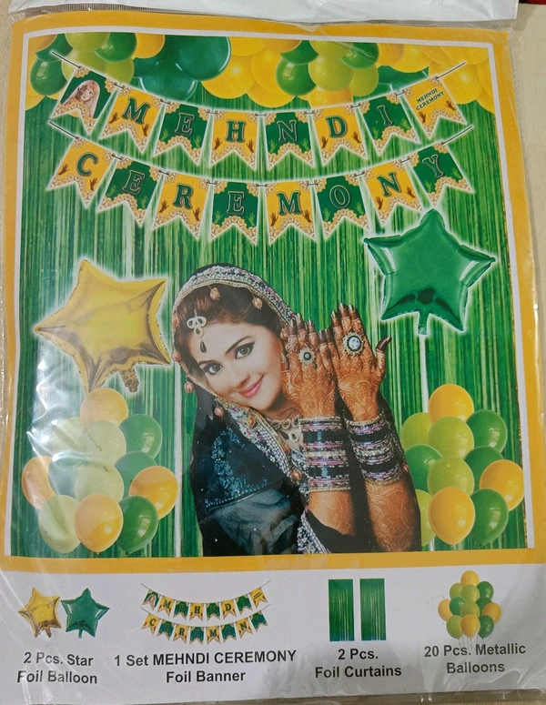 Mehandi Ceremony hanging decoration  - Pine Green
