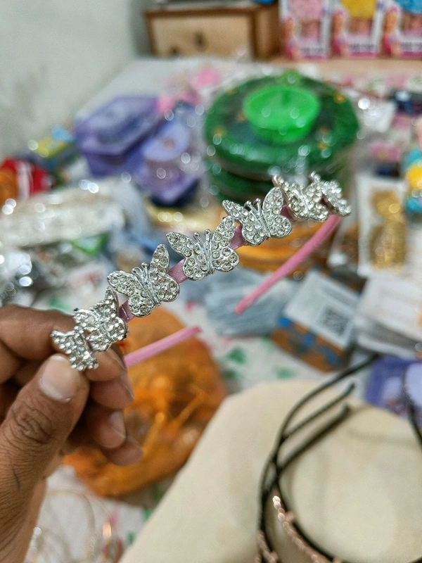 Fancy Hair Band - Free Size, Silver