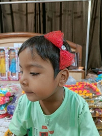 Fancy Hair Band Pack of 2 - Free Size, Red
