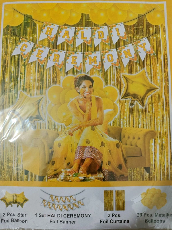 Haldi Ceremony hanging decoration  - Yellow