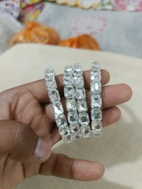 4 pcs Kangan Set - White, 2-6