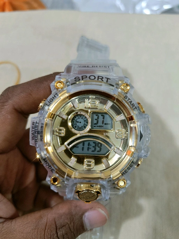 Sports Waterproof Watch - Gold