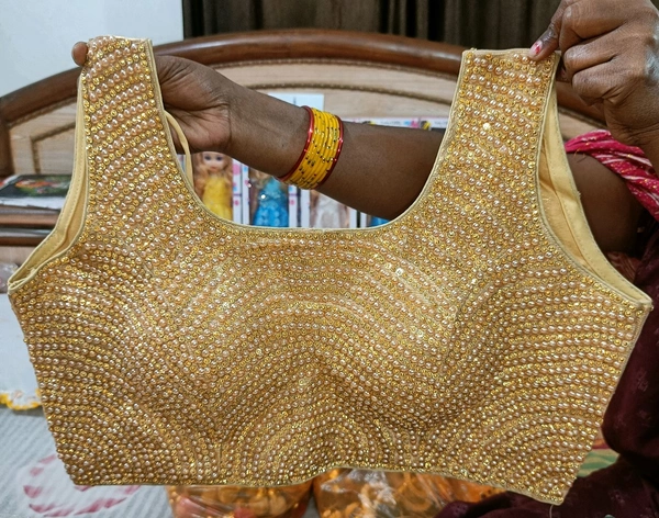 Partywear Blouse  - Gold