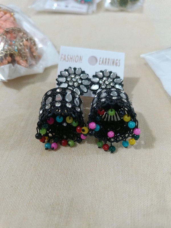 Fancy Earrings  - Black