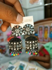 Fancy Earrings  - Black