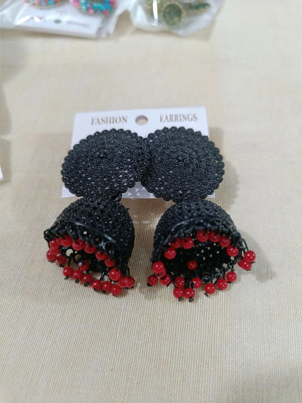 Fancy Earrings  - Black