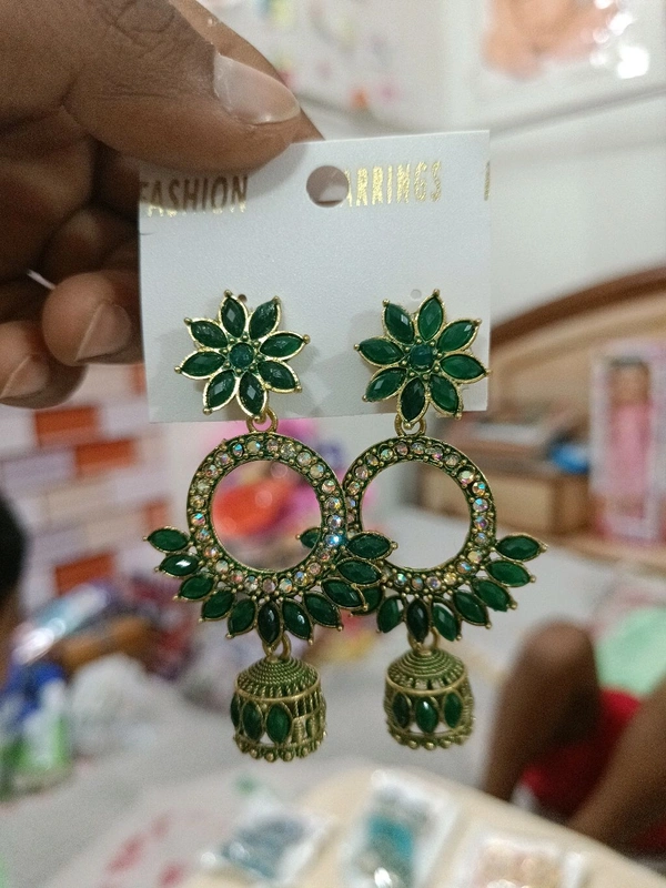 Fancy Earrings  - Teal