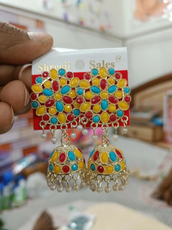 Fancy Earrings Multicolour  - Golden Tainoi