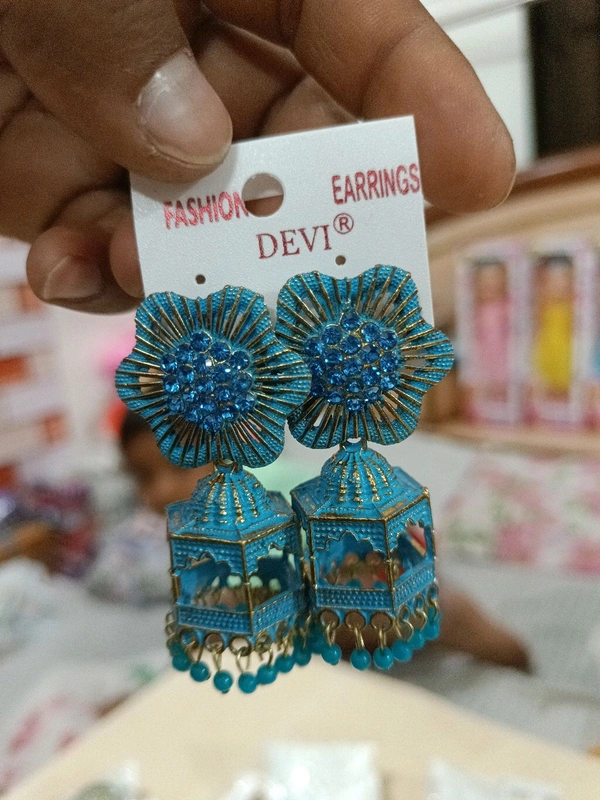 Fancy Earrings  - Bright Turquoise