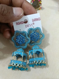 Fancy Earrings  - Bright Turquoise