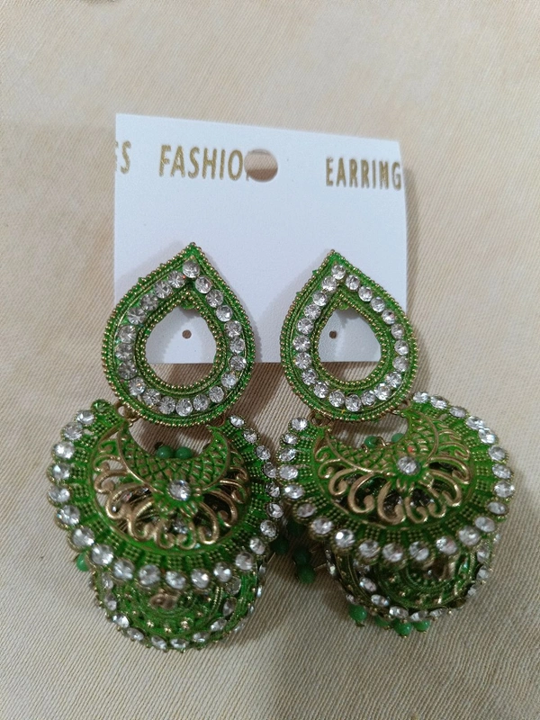 Fancy Earrings  - Green