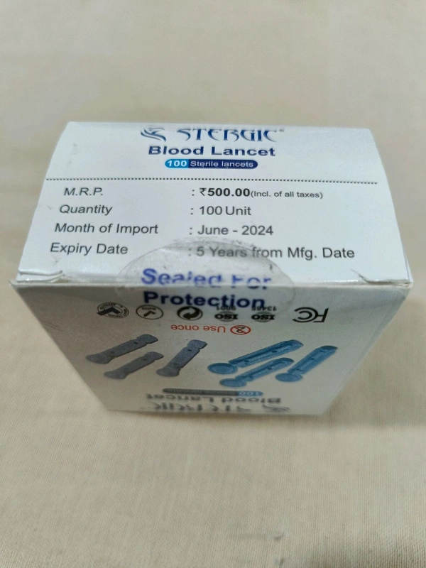 Plastic Screw Lancet - 100 pcs, Blue