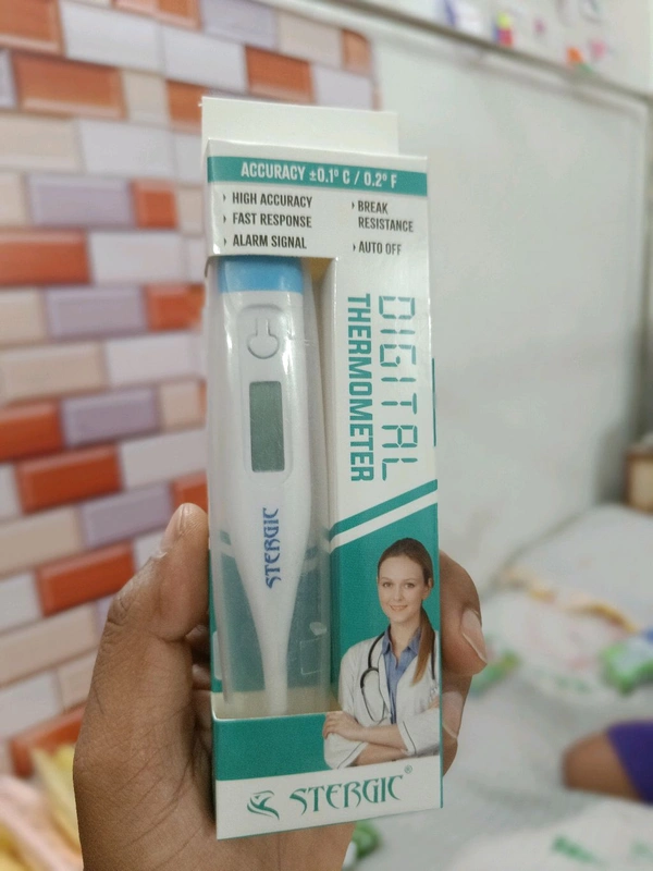 Digital Thermometer  - 100 pcs, Cyan Aqua