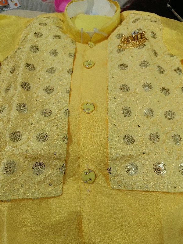Georgette 3 Piece Suit - 4-5 Years, Bright Sun