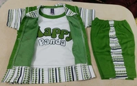 Cotton Kids T-shirt and Pant Set - 1-2 Years, Japanese Laurel