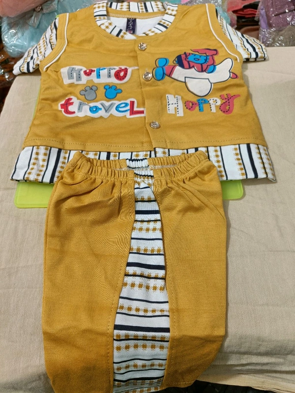 Kids Boys 3 Piece Set - 1 Year, Yellow Orange