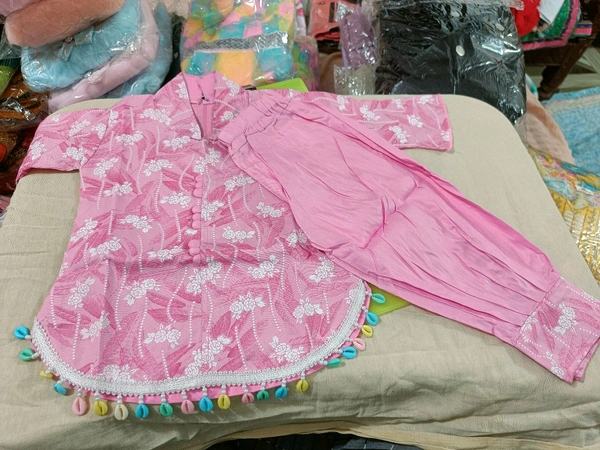 Kids Girls Afghani Cotton Suit - 1-2 Years