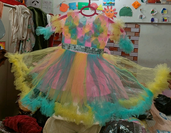 Kids Fancy Umbrella Frock - 1-2 Years