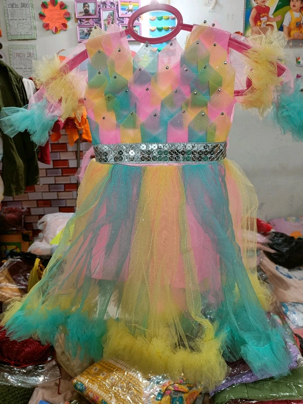Kids Fancy Umbrella Frock - 1-2 Years