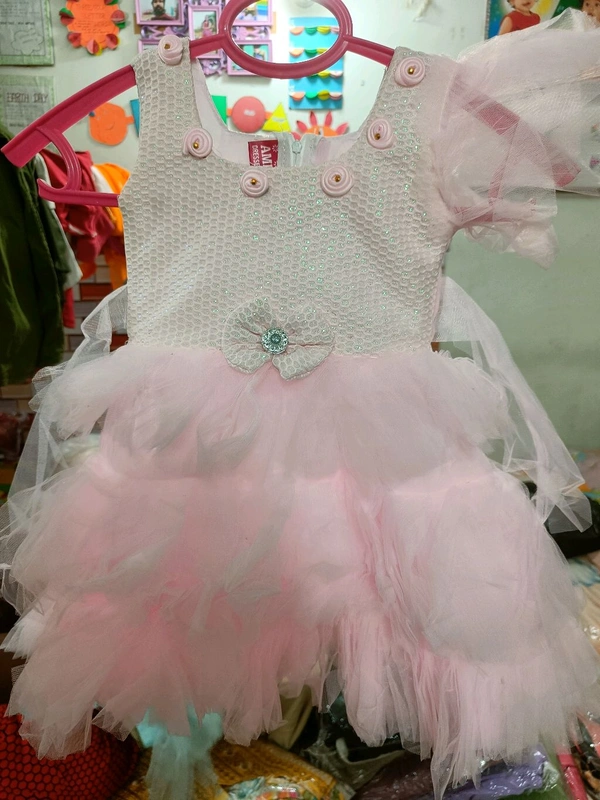 Kids Fancy Umbrella Frock - 2-3 Years, Lavender blush