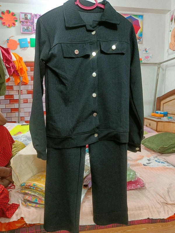 Woollen Set for Girls - Black, Medium