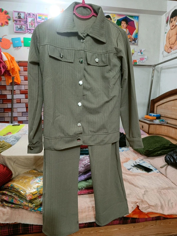 Woollen Set for Girls - Medium, Dove Gray