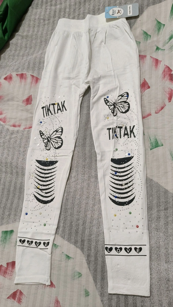 Soft Ankle Length Leggings  - Small, White