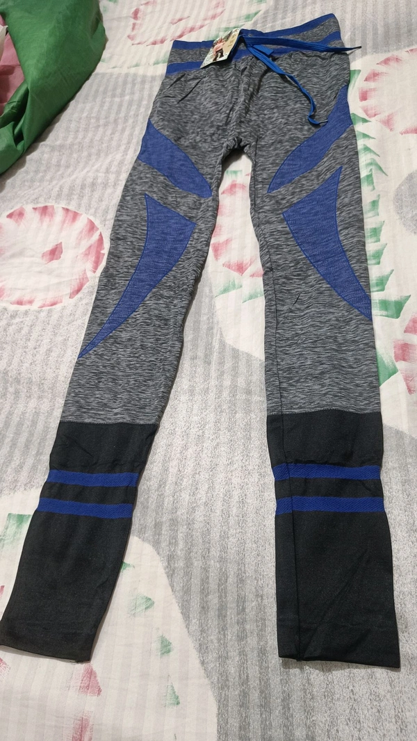 Soft Gym Leggings  - Large, Blue