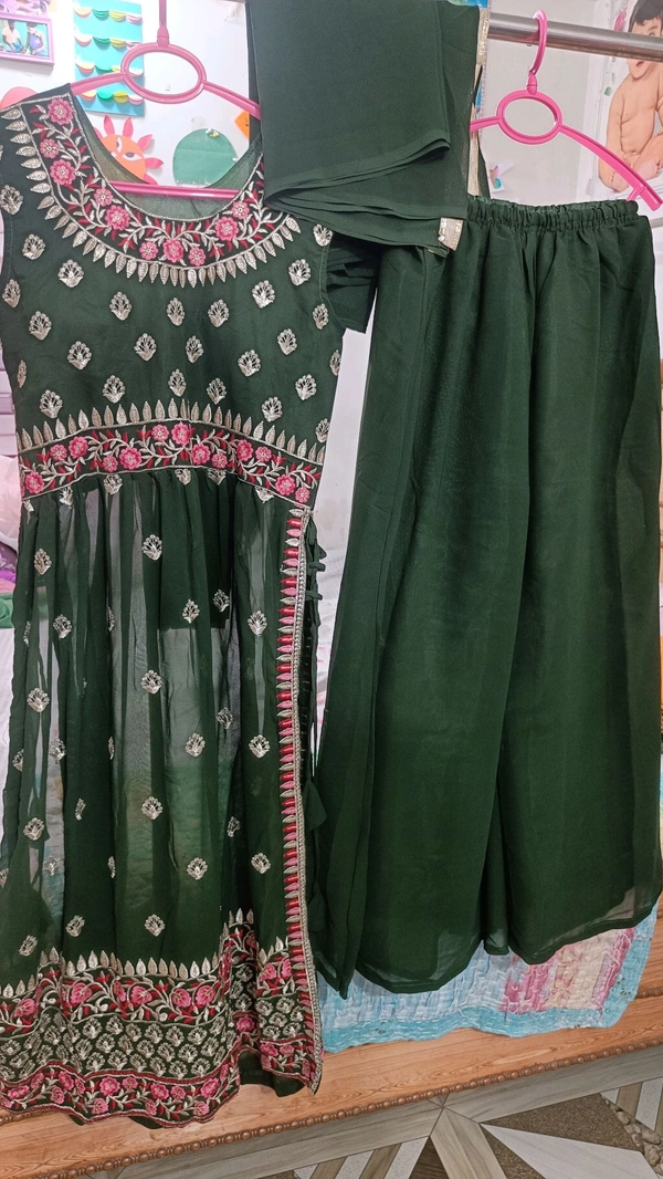 Ladies Fancy Sharara - Free Size, Blue Stone