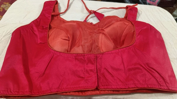 Fancy Georgette Blouse - Free Size, Red