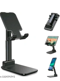 Mobile Phone Holder, Adjustable, Foldable,Anti-skid,Wide Compatibility  - Black