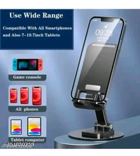 Adjustable Mobile Stand For All MOBILES  - Black, Free Size