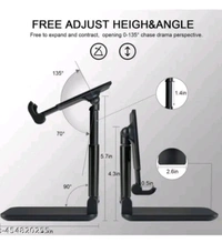 Adjustable Mobile Stand For All MOBILES  - Black, Free Size