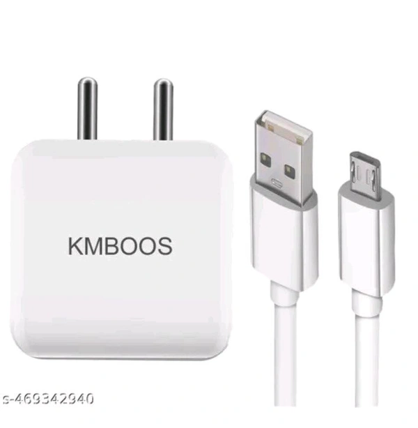 km boss V8 Type Mobile Charger  - White, Free Size