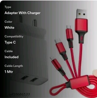 Fast Charger 3in1 TypeC,Micro,iPhone Cable...... - Mercury, Free Sizee