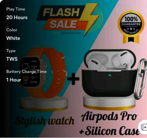 Wireless TWS Bluetooth Ear buds with Free Protective Case (black) | Hig... - White, Free SZ