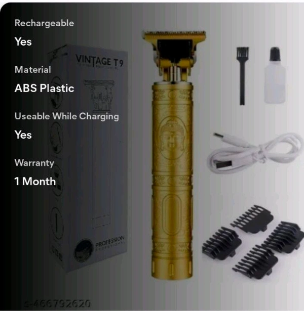 VINTAGE T9 Light Weight Trimmer60 Minutes Runtime (Gold) - Gold, FREE SIZE
